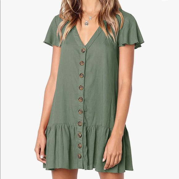 Dresses & Skirts - Mini button down tshirt dress ! Brand new never worn
